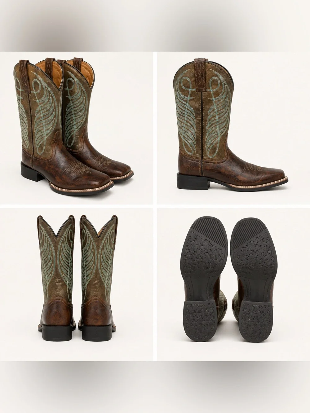 Ariat Round Up Women’s 7.5 B Brown Bronze Square Toe Western Cowboy Boots